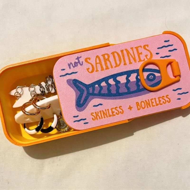 Tin Container Lid - Scatola Portagioie a Forma di Scatola