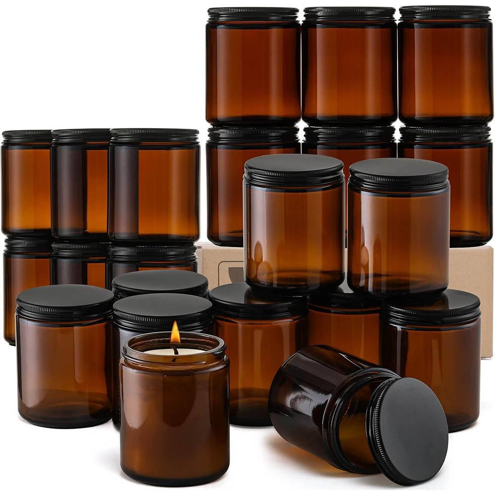 Barattoli in Vetro Ambrato da  - Candle Making Jars With Lids recensione e prezzo