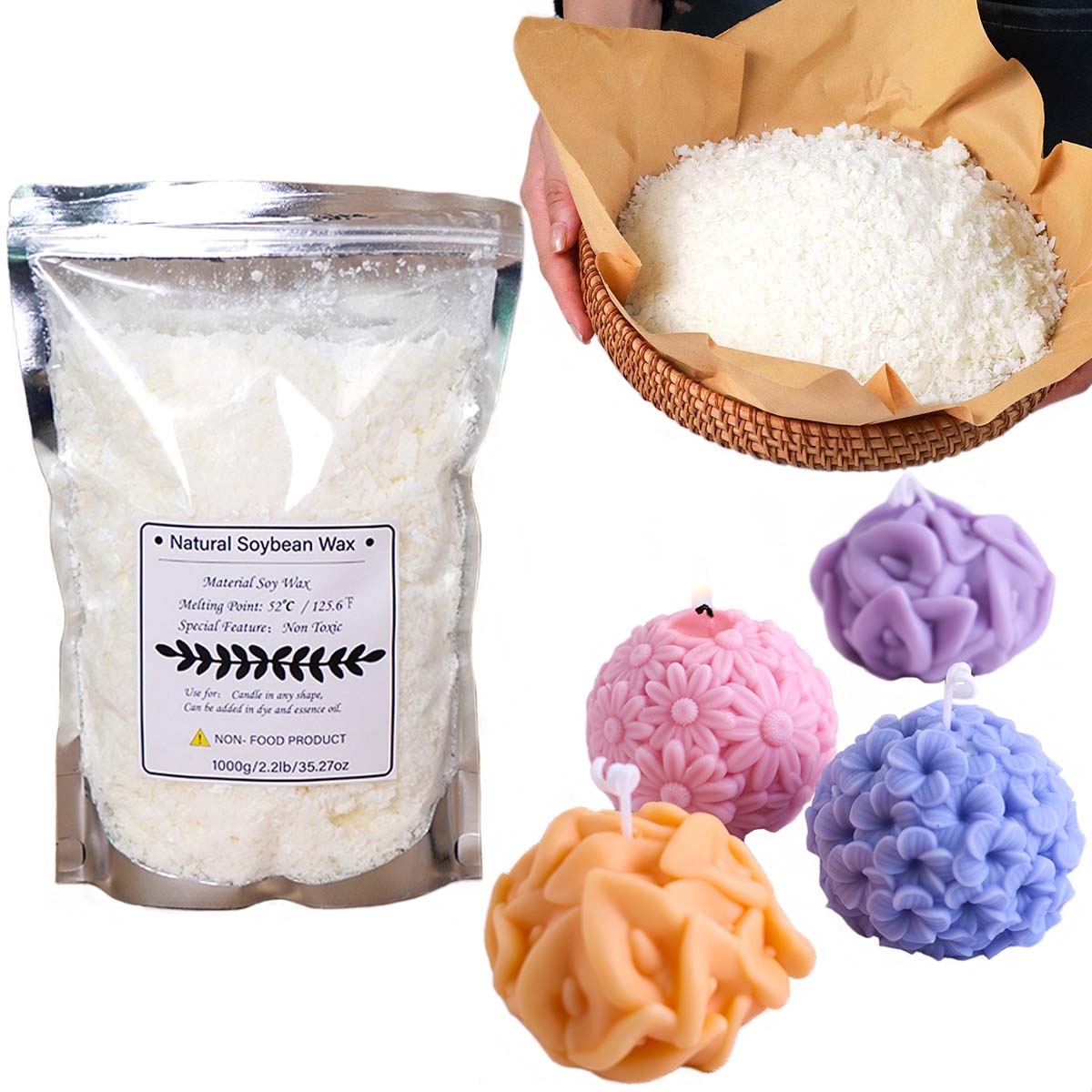 100/250/500/1000g Fiocco di ce - Candle Making Kits recensione e prezzo
